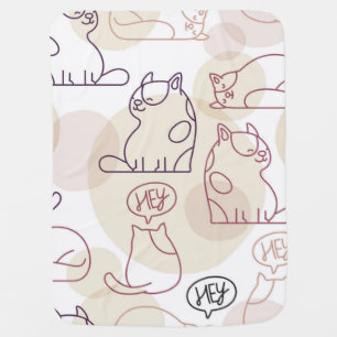 Cat pattern baby blanket