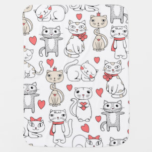 Cat pattern baby blanket