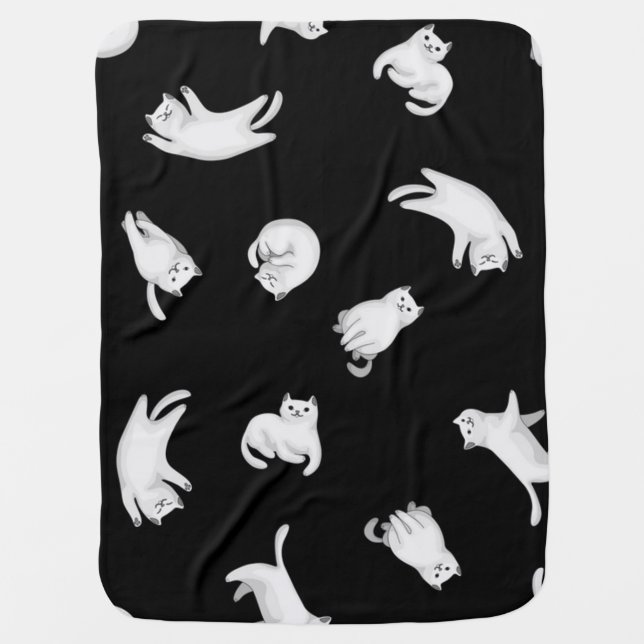 Cat pattern baby blanket (Front)