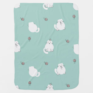 Cat pattern baby blanket