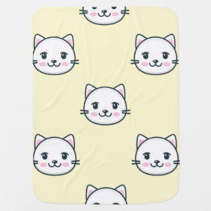 Cat pattern baby blanket