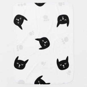 Cat pattern baby blanket