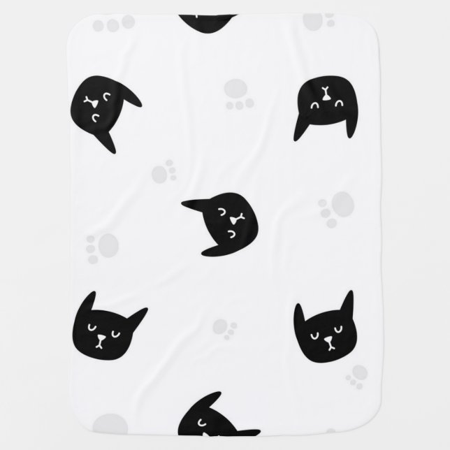 Cat pattern baby blanket (Front)