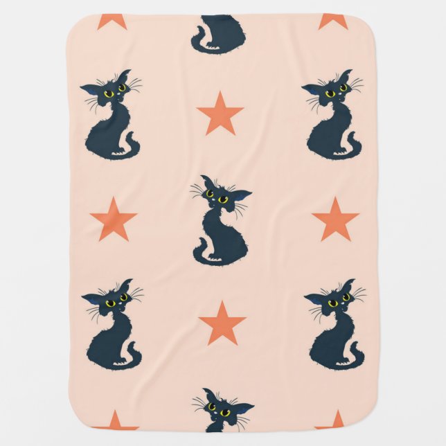 Cat pattern baby blanket (Front)