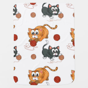 Cat pattern baby blanket