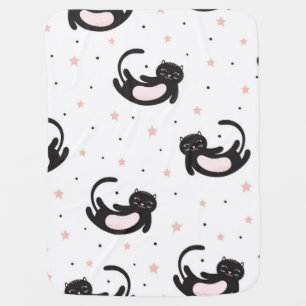 Cat pattern baby blanket