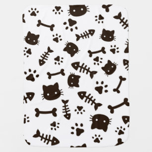 Cat pattern baby blanket