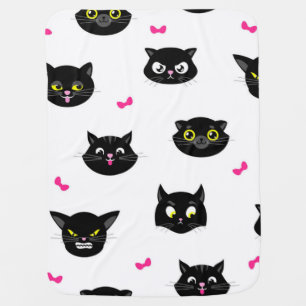 Cat pattern baby blanket