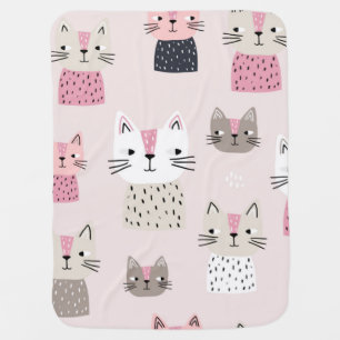 Cat pattern baby blanket