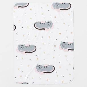 Cat pattern baby blanket