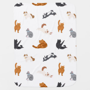 Cat pattern baby blanket