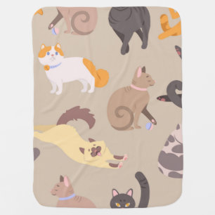 Cat pattern baby blanket