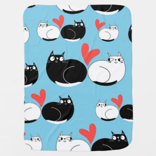 Cat pattern baby blanket