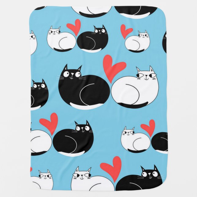 Cat pattern baby blanket (Front)