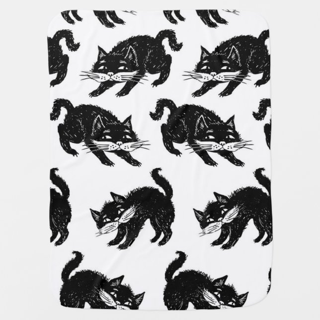 Cat pattern baby blanket (Front)