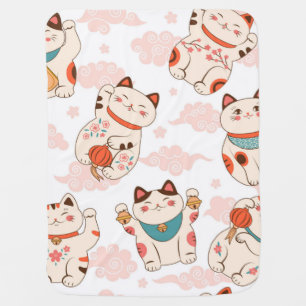 Cat pattern baby blanket