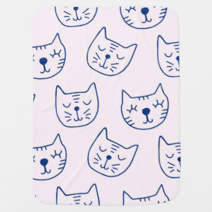 Cat pattern baby blanket