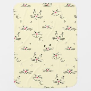 Cat pattern baby blanket