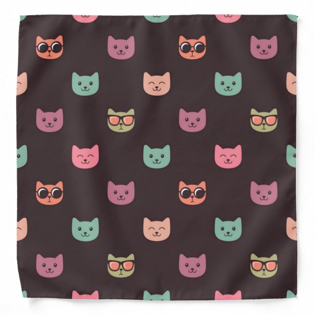 Cat pattern bandana (Front)