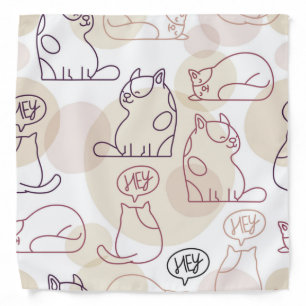 Cat pattern bandana