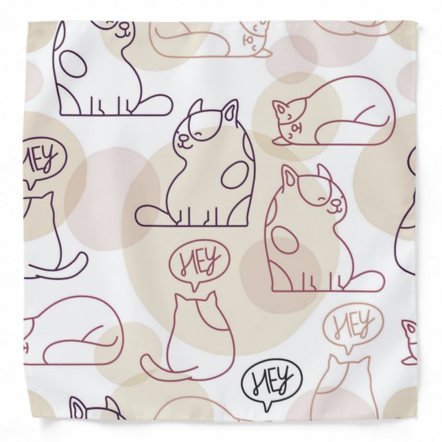 Cat pattern bandana (Front)