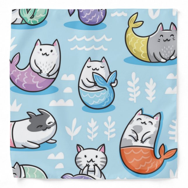 Cat pattern bandana (Front)
