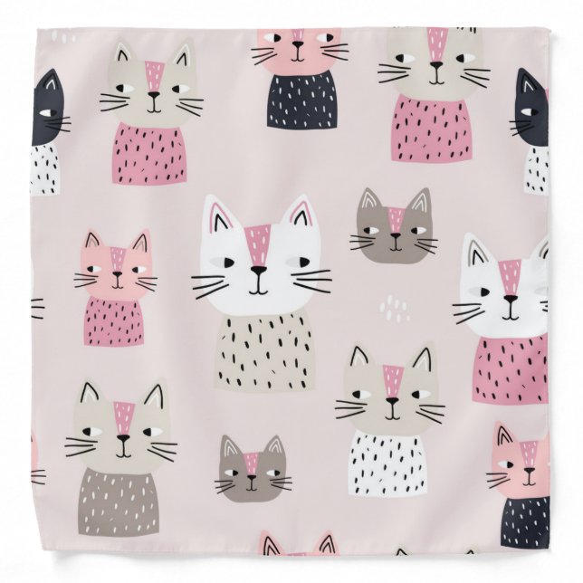 Cat pattern bandana (Front)