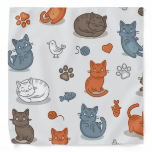 Cat pattern bandana