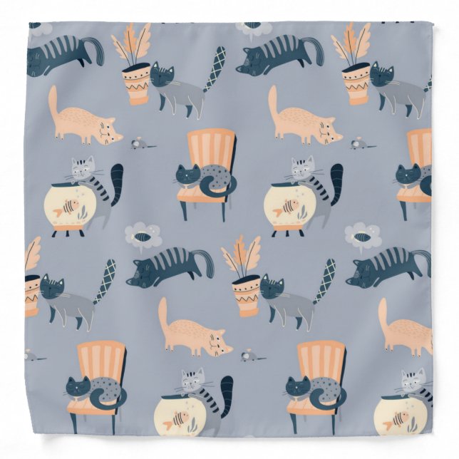 Cat pattern bandana (Front)