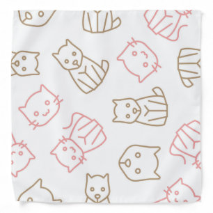 Cat pattern bandana