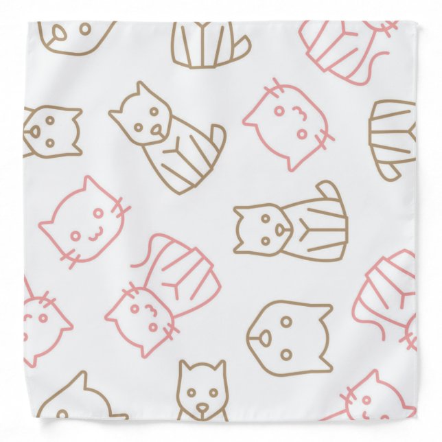 Cat pattern bandana (Front)