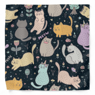 Cat pattern bandana