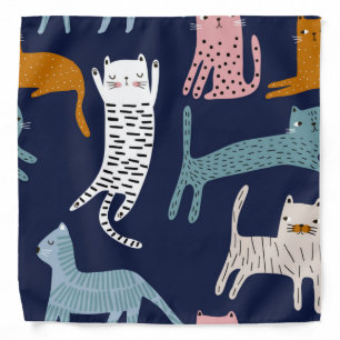 Cat pattern bandana