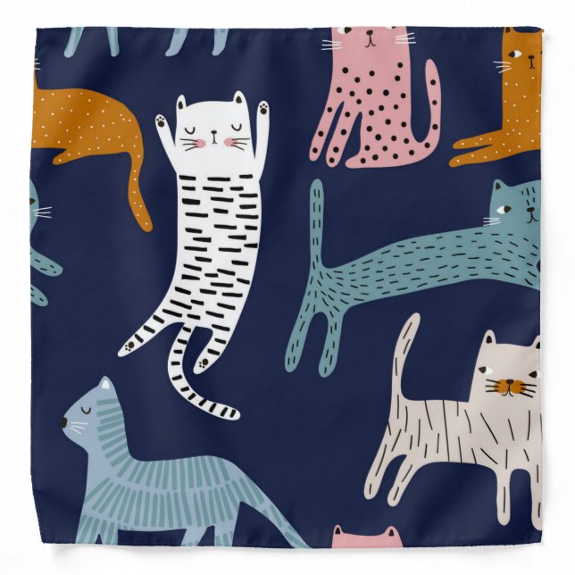 Cat pattern bandana (Front)