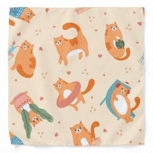 Cat pattern bandana