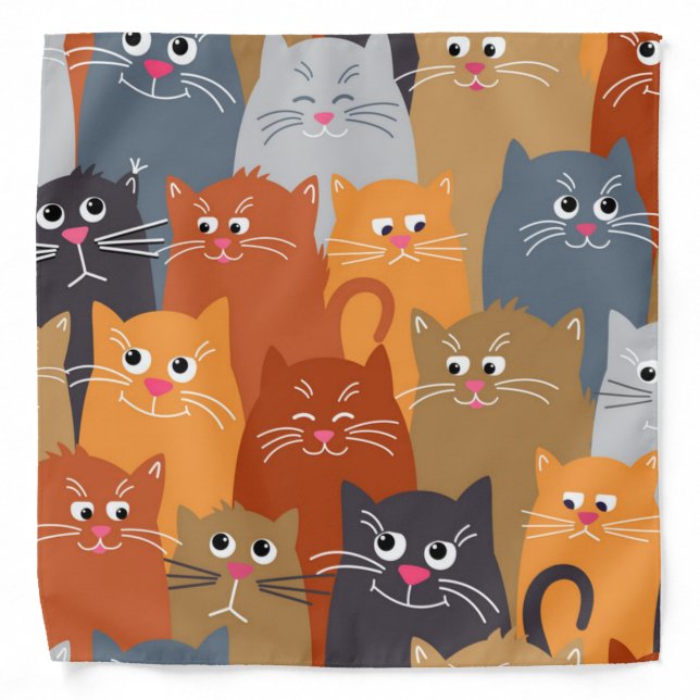 Cat pattern bandana (Front)