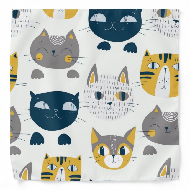 Cat pattern bandana (Front)