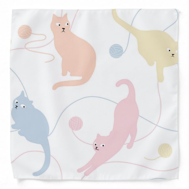 Cat pattern bandana (Front)