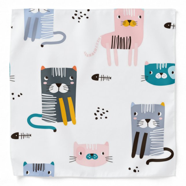 Cat pattern bandana (Front)