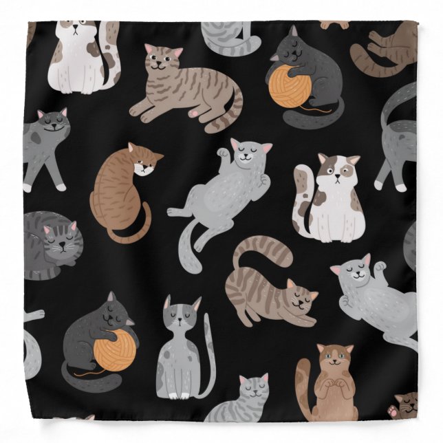Cat pattern bandana (Front)