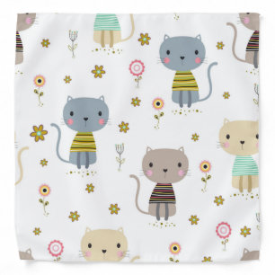 Cat pattern bandana