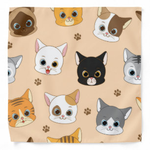 Cat pattern bandana