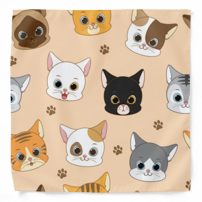 Cat pattern bandana (Front)