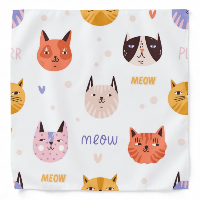 Cat pattern bandana (Front)