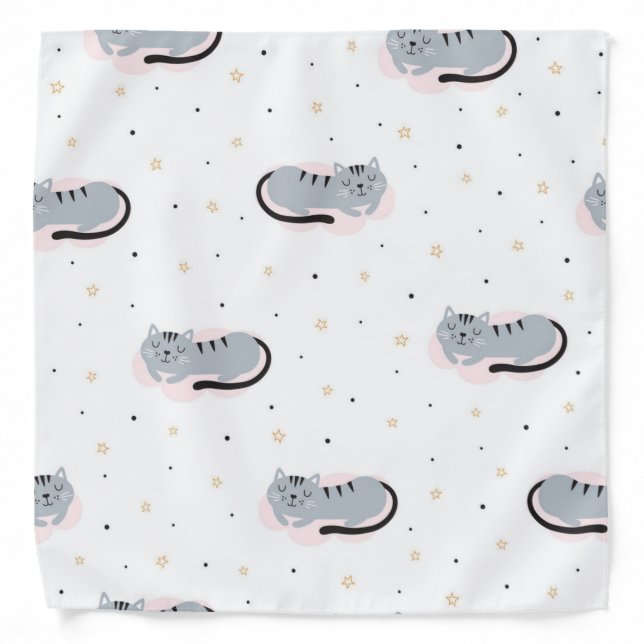 Cat pattern bandana (Front)