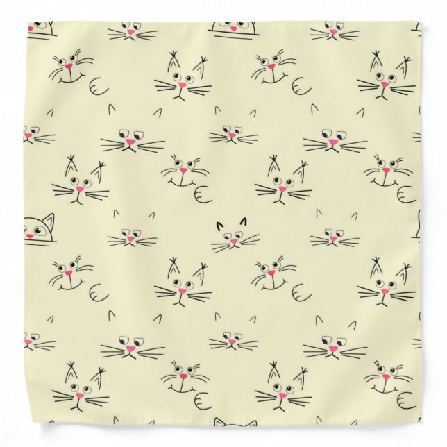 Cat pattern bandana (Front)