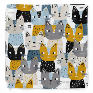 Cat pattern bandana