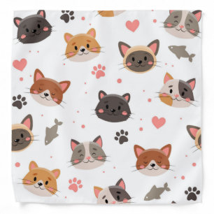 Cat pattern bandana