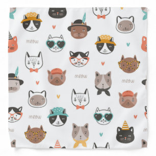 Cat pattern bandana