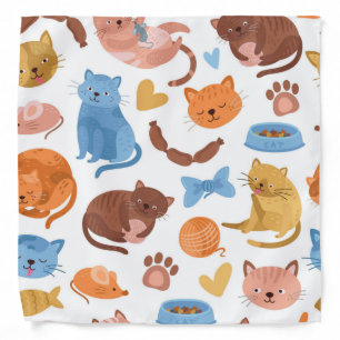 Cat pattern bandana